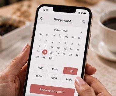 Online rezervační kalendář na mobilu
